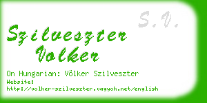 szilveszter volker business card