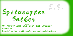 szilveszter volker business card